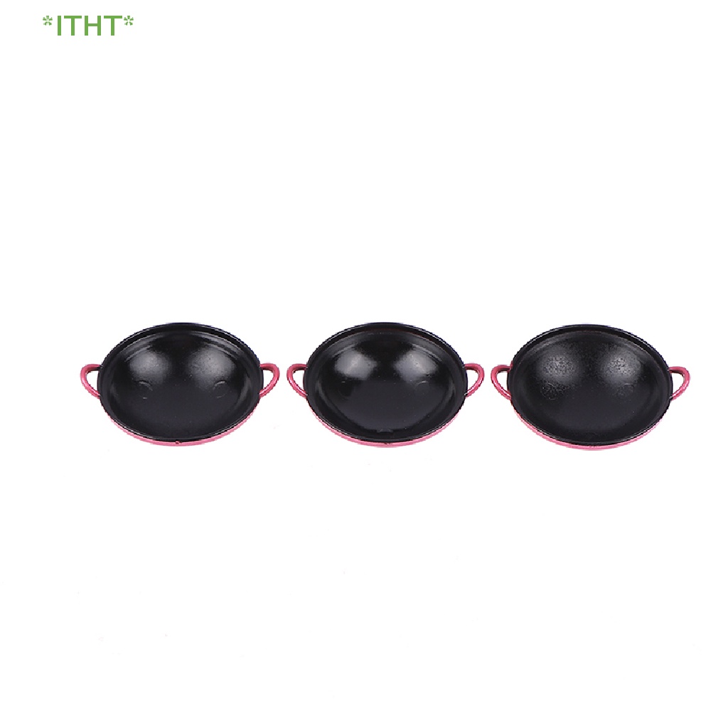 Bộ 3 Món Chén Đĩa &amp; Chảo Mini Cho Nhà Búp Bê Mới