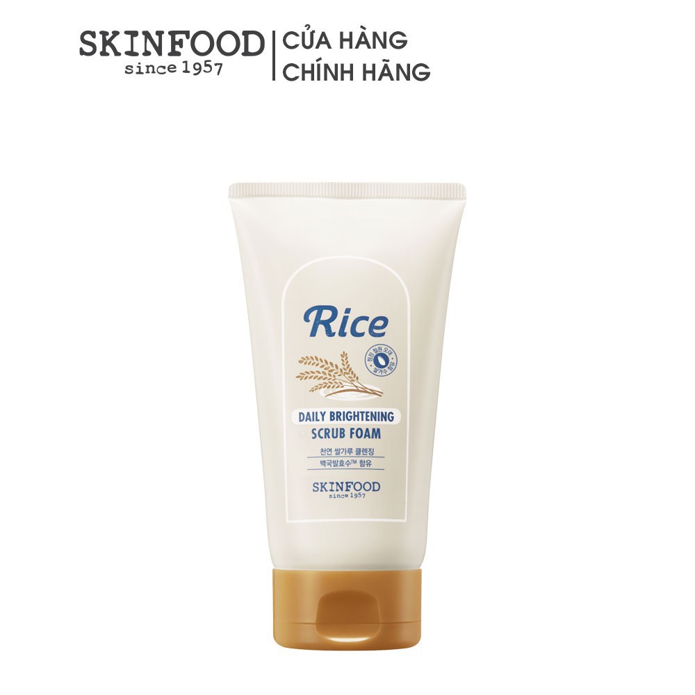 Sữa rửa mặt tẩy tế bào chết RICE DAILY BRIGHTENING SCRUB FOAM