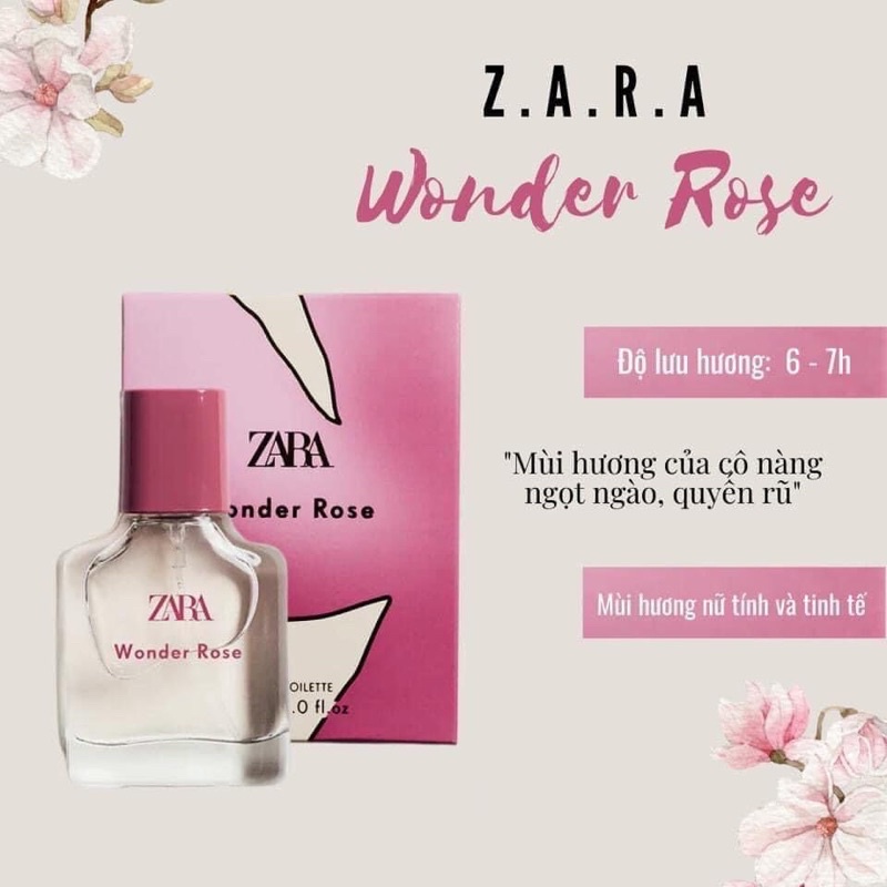 Nước hoa Zara wonder rose