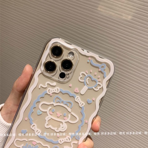 Ốp Điện Thoại Dẻo Trong Suốt Họa Tiết Hoạt Hình Cinnamoroll Babycinmoroll Dễ Thương Cho Iphone13 11 X/Xs 8P