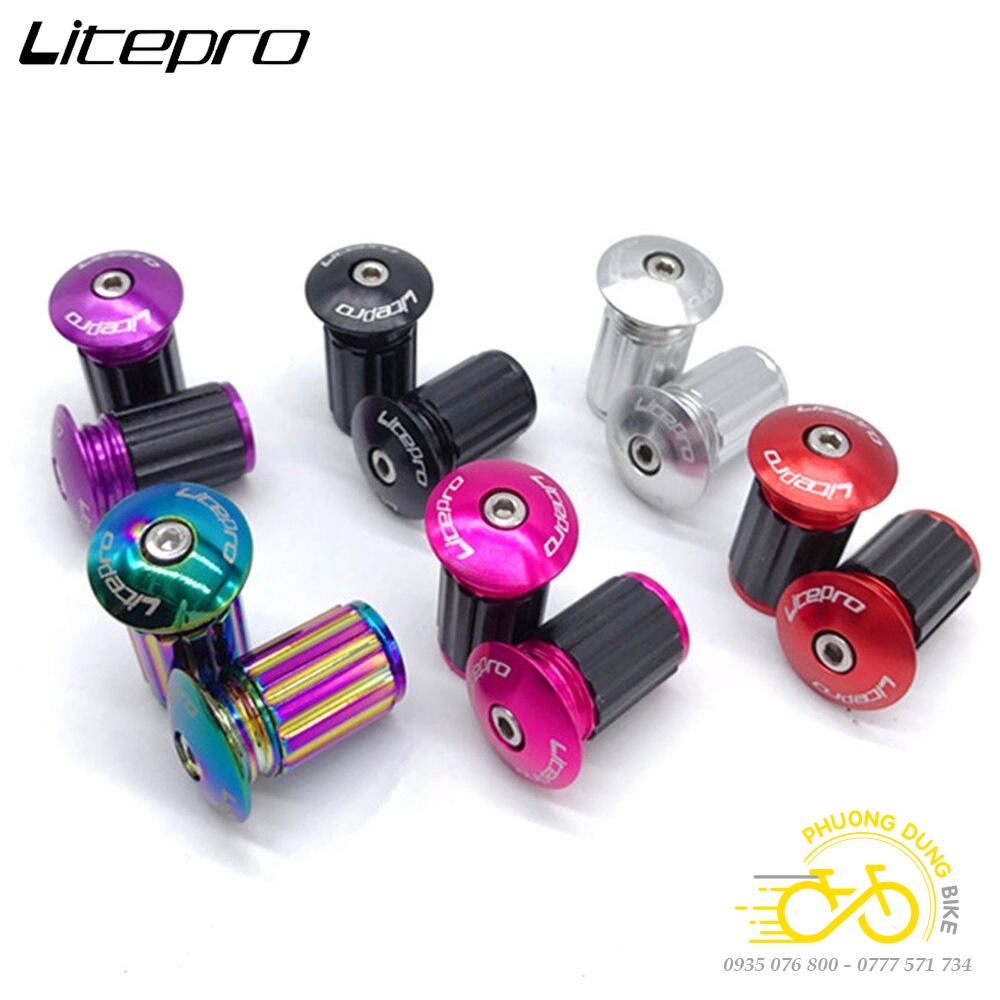 Nắp đậy ống ghi đông nhôm xe đạp LITEPRO - 2 Cái
