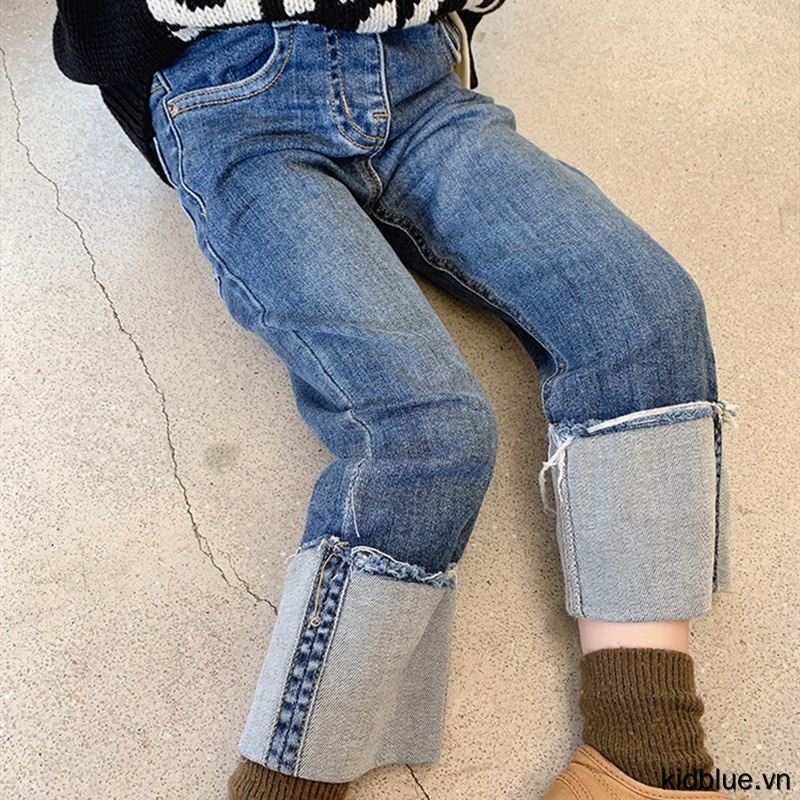 Quần Jeans Nữ Dài Lưng Thun Thời Trang Hàn Quốc