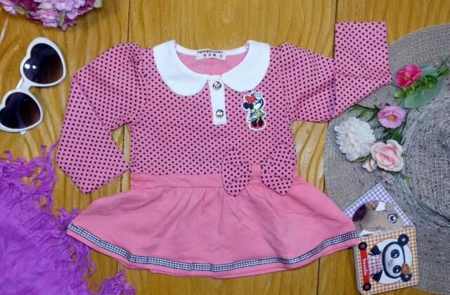 Đầm In Hình Chuột Minnie Cho Bé Sơ Sinh Um 159 8m-2y