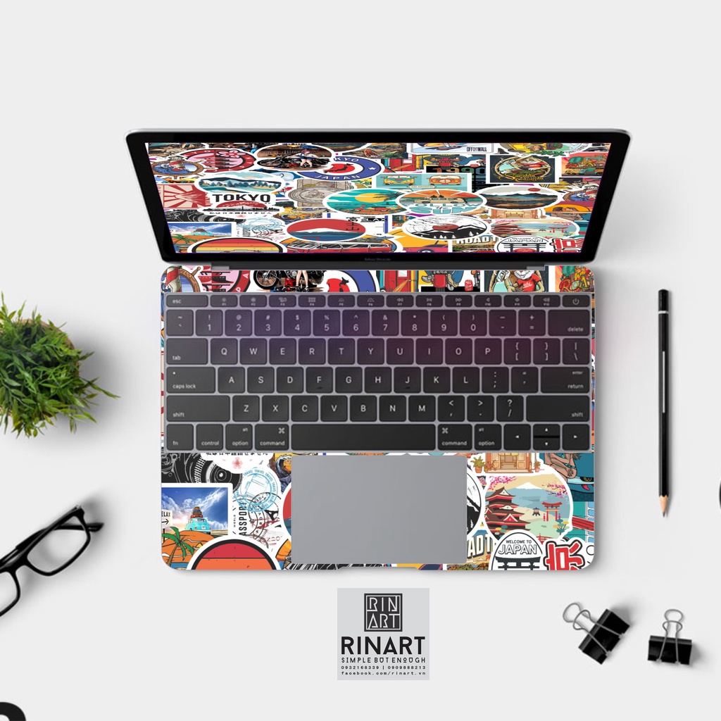 SET 200 STICKER SUMMER SIÊU CHẤT DÁN TRANG TRÍ ĐT LAPTOP VALI TƯỜNG TỦ KỆ MŨ BẢO HIỂM XE MÁY NOTEBOOK