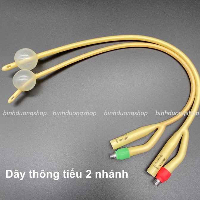 DÂY ỐNG FOLEY THÔNG TIỂU XÔNG TIỂU DẪN LƯU NƯỚC TIỂU 2 NHÁNH CÁC SIZE 8FR 10fr 12fr 14fr 16fr 18fr 20fr 22fr 24fr