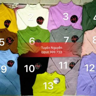 Áo len thân ngắn cổ 3p và cổ lọ
