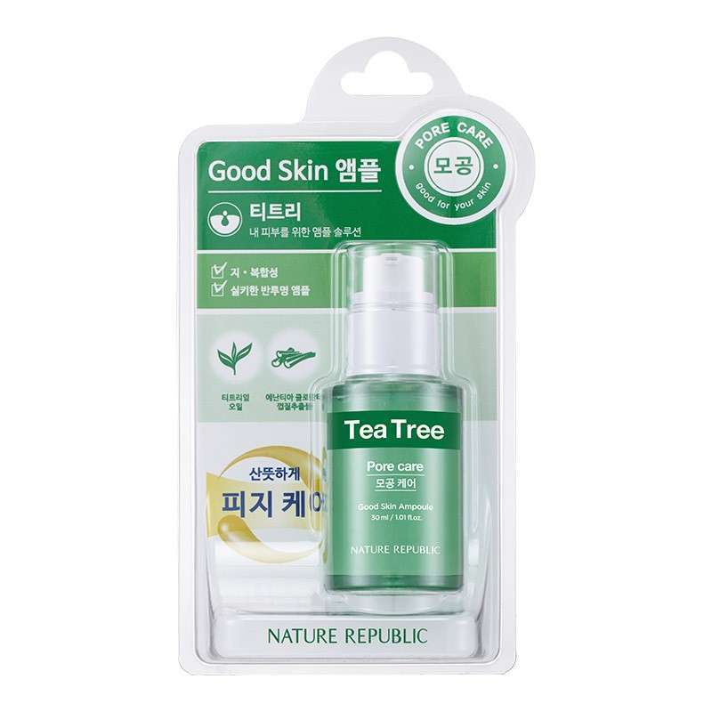 Tinh Chất Nature Republic Tràm Trà Ngăn Ngừa Mụn 30ml Good Skin Tea Tree Ampoule