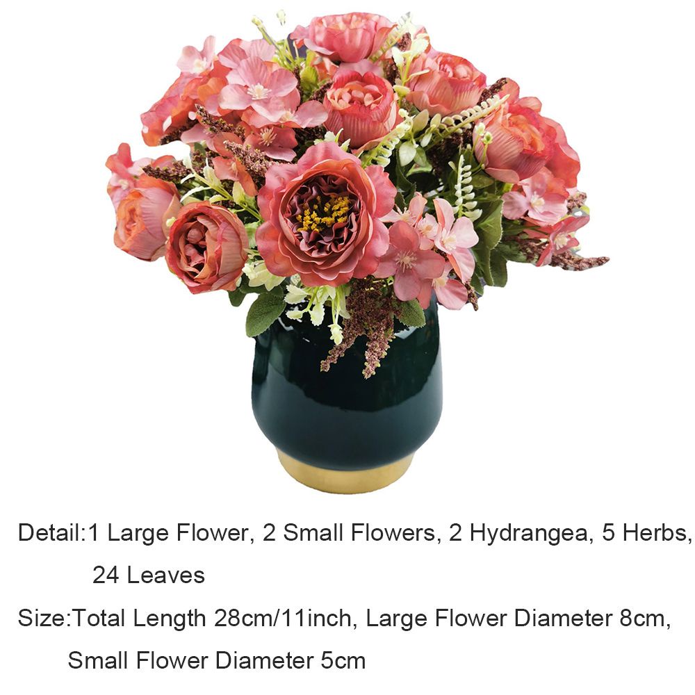 CONOPERY Bó hoa nhân tạo với 5 loại hoa bằng lụa dùng trang trí DIY