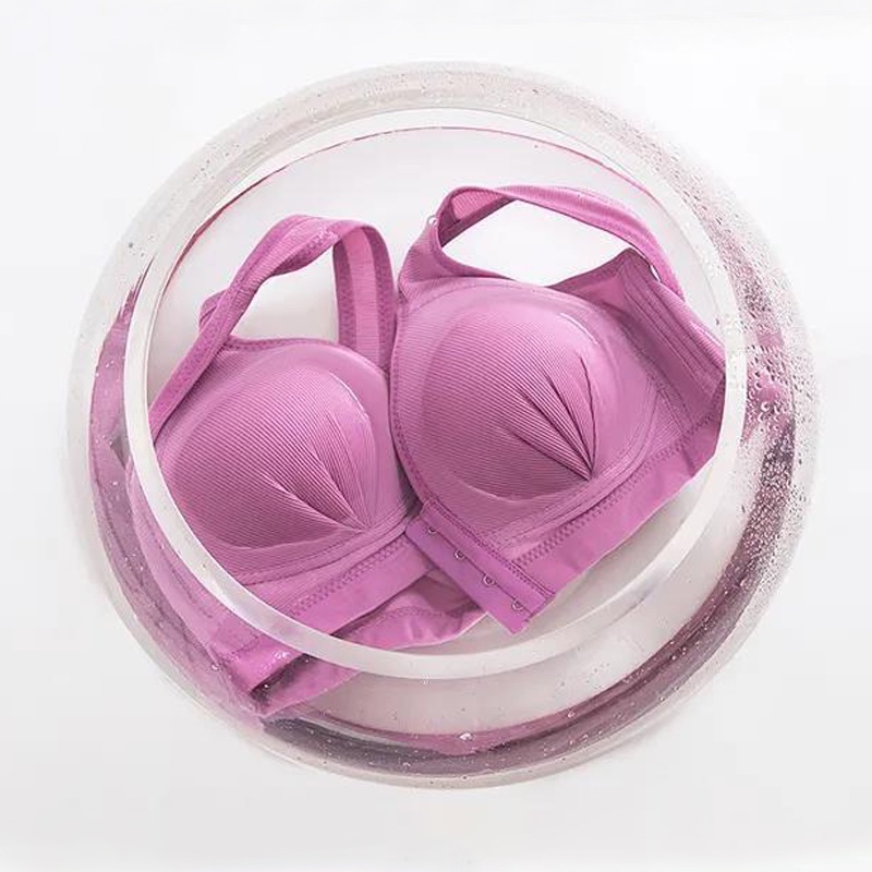 Áo ngực AOWEINISI không gọng có khóa cài phía trước dáng mỏng nâng ngực thời trang quyến rũ dành cho nữ