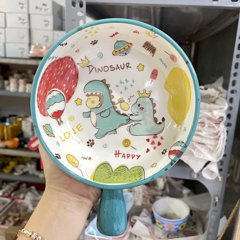 Chén bát decor bát ăn cơm bát đĩa đẹp dễ thương cute họa tiết khủng long