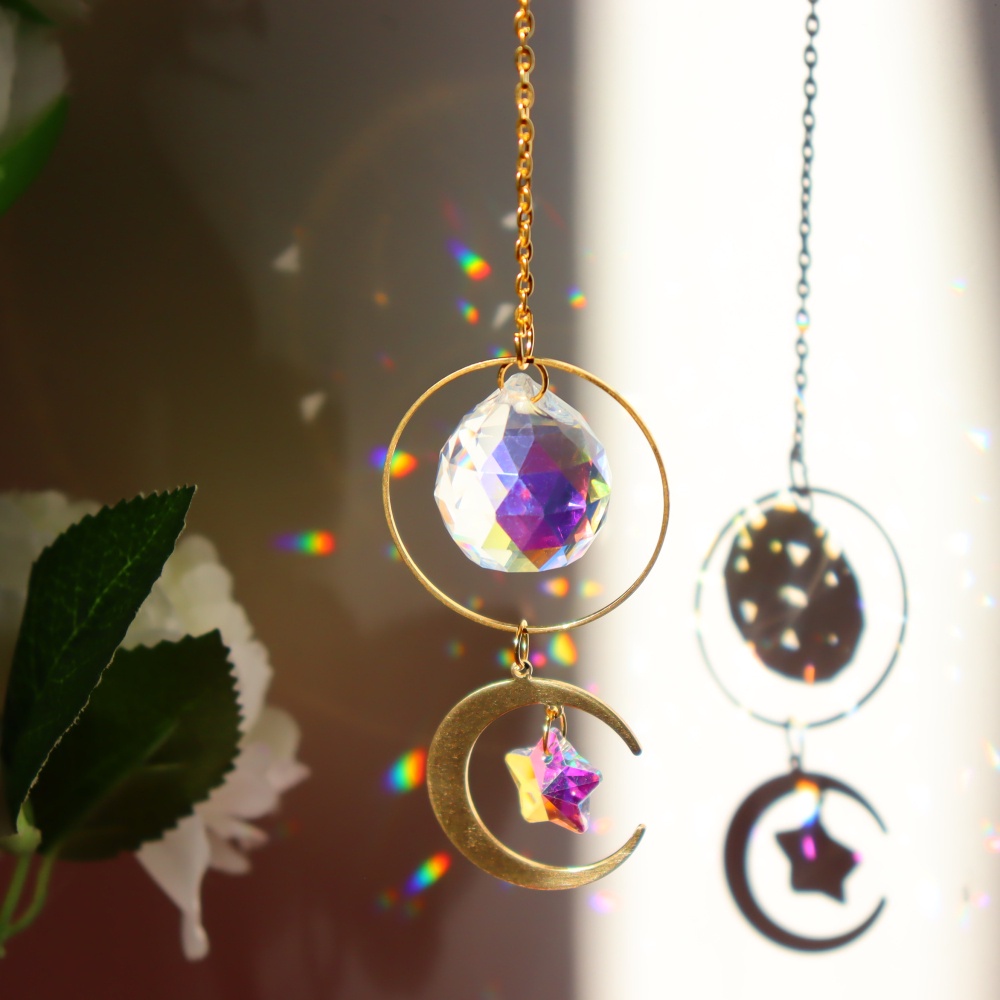 Elegant Aurora Crystal Hanging Wind Chime
