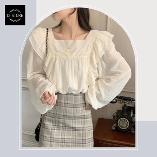 Áo sơ mi cổ vuông thanh lịch