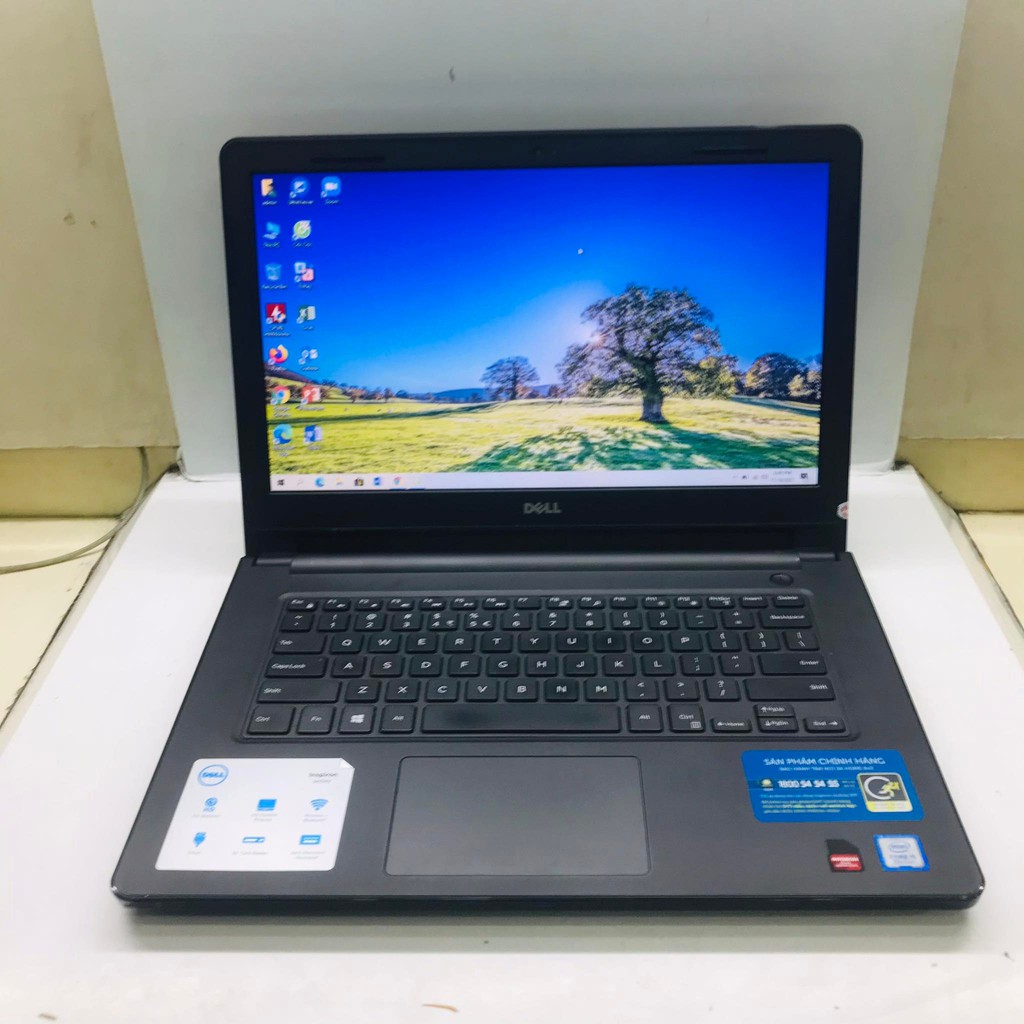 Máy laptop Dell Inspiron 3467 Intel Core i5-7200U 2.5GHz, 4gb ram, 128gb ssd, Vga ati Radeon R5 M430, 14 inch.Đẹp, Rẻ