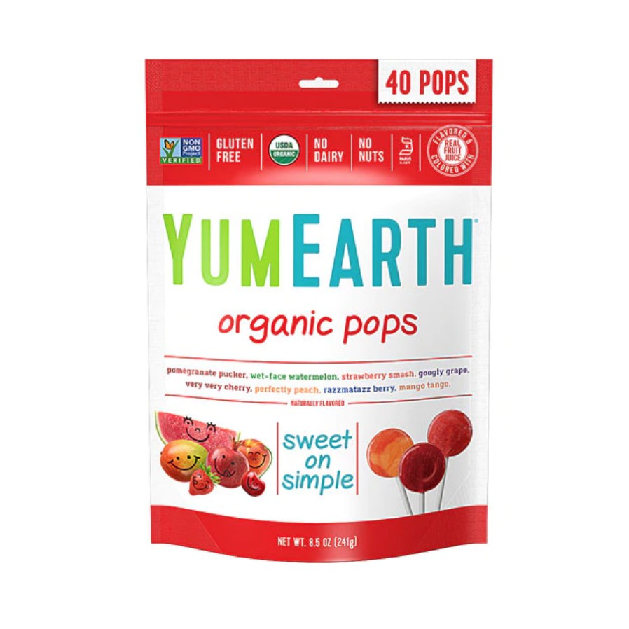 [TÚI NGUYÊN] Kẹo Mút Trái Cây Hữu Cơ Yum Earth Organic Lollipops