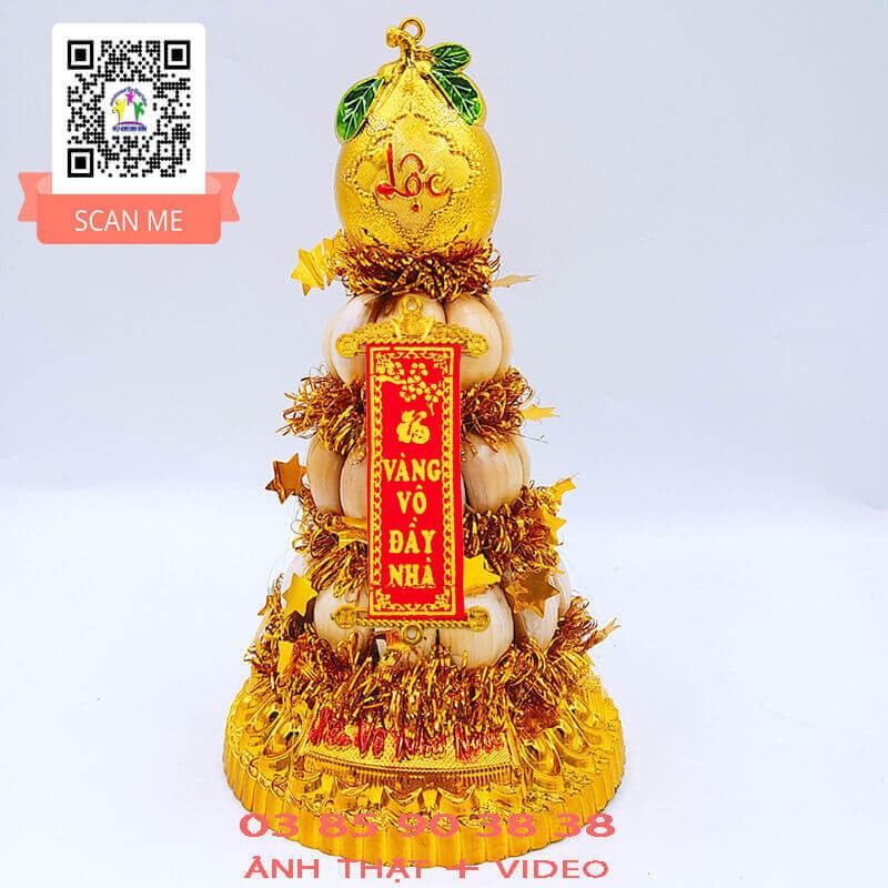 Tháp Tỏi Thần Tài - Bông Tỏi Thần Tài 3 Tầng Tép VỢ CHỒNG TÔI | BigBuy360 - bigbuy360.vn