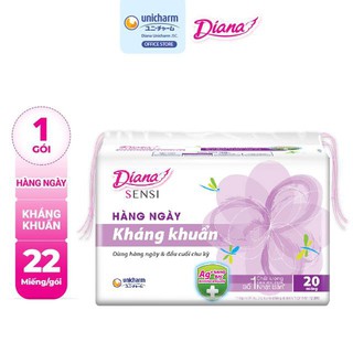 Băng vệ sinh Diana hàng ngày Sensi kháng khuẩn gói 20 miếng