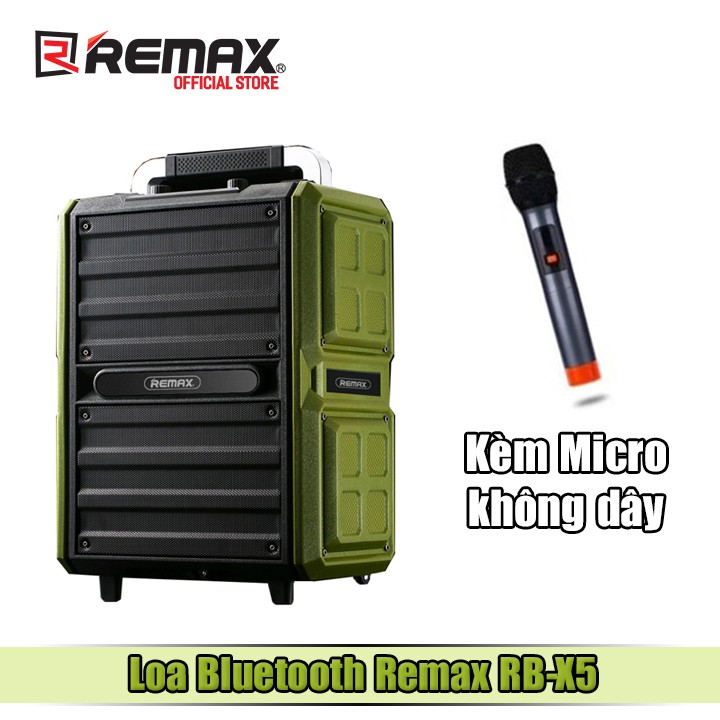 [Mã ELTECHZONE giảm 5% đơn 500K] Loa Bluetooth Remax RB-X5 công suất 50W tặng kèm Micro không dây