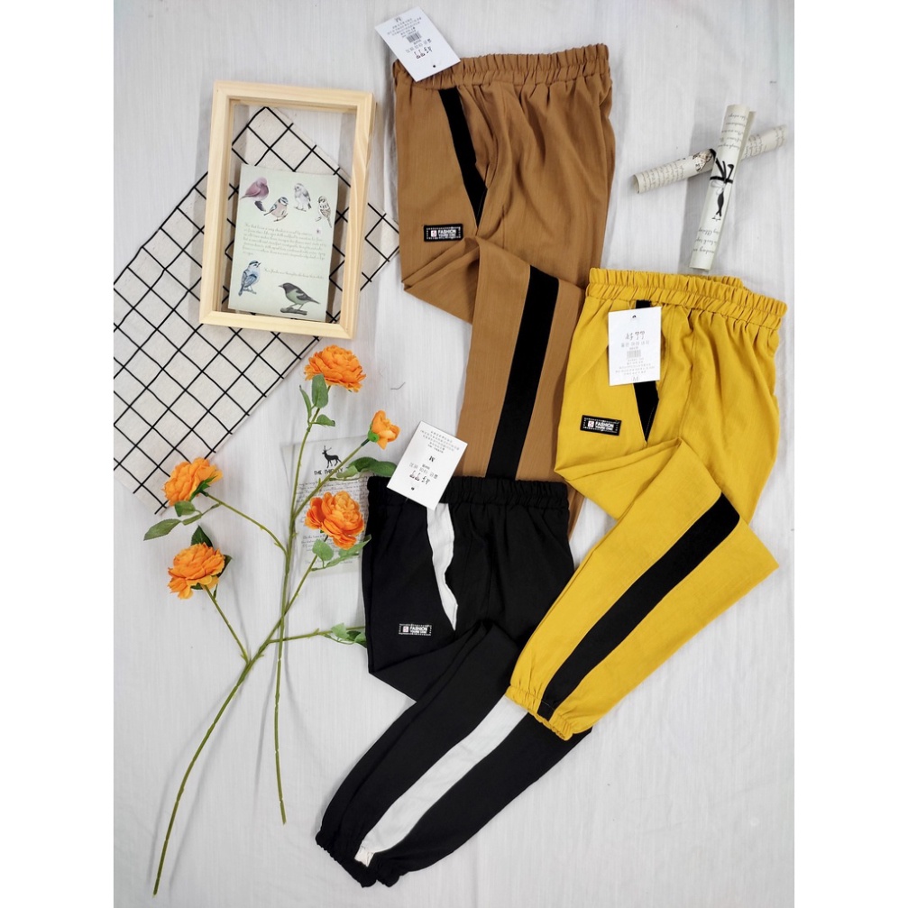 Quần đũi dáng dài ❤️Ảnh thật shop tự chụp❤️ Quần thể thao, cạp chun, vải đũi hàn cao cấp, thoáng mát.