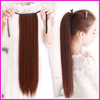 Tóc giả nữ dạng cột thẳng đủ màu chất tơ cao cấp