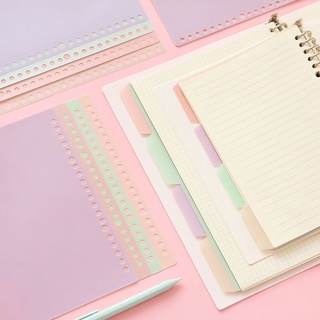 set 4 tab phân trang A5 20 lỗ pastel