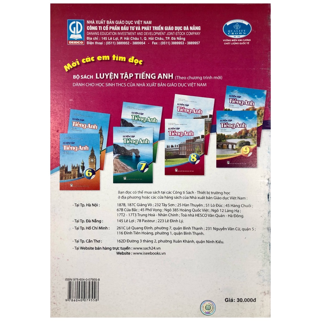 Sách - Luyện tập Tiếng Anh lớp 8 tập 1