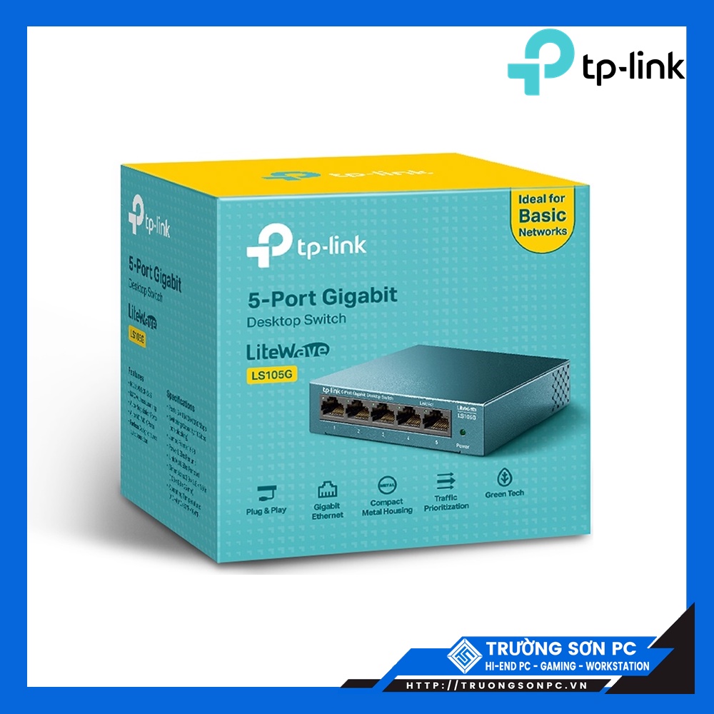 Switch Chia Mạng 5 Cổng Gigabit TP-Link LS105G/ TL-SG1005D | Switch 5 Cổng 10/100/1000Mbps