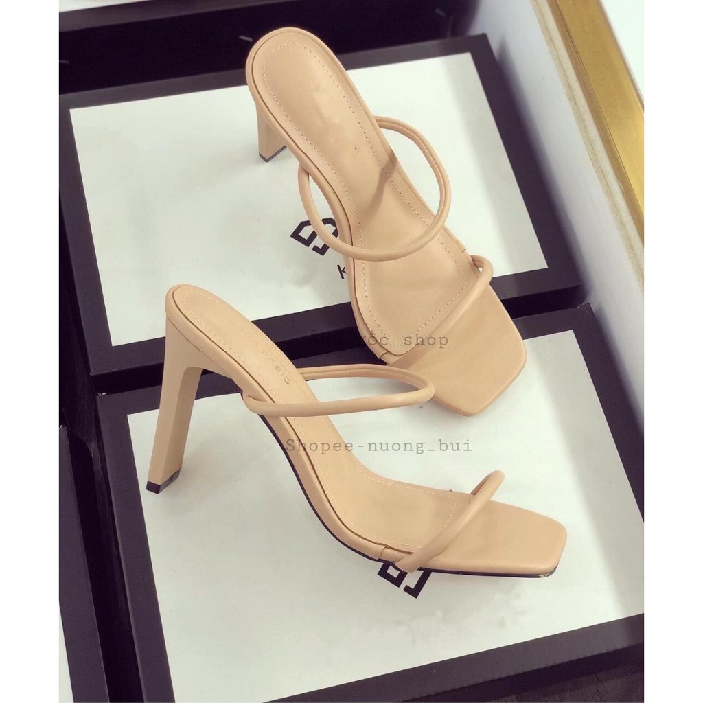 Sandall giày cao gót nữ quai mảnh siêu xinh cao 9cm - B40