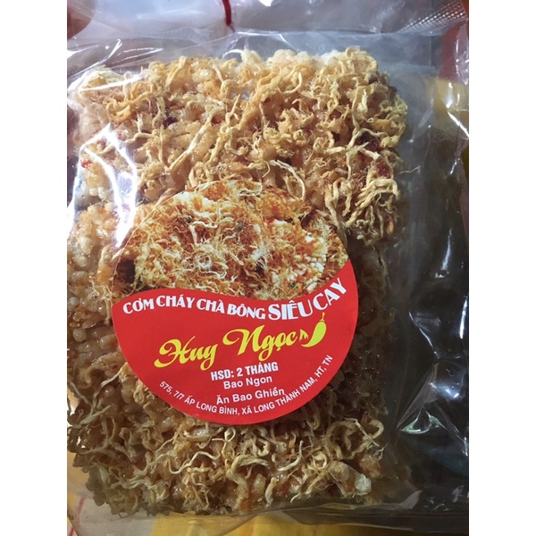 Cơm cháy chà bông Huy Ngọc xâu 10 bịch nhỏ nặng 500g