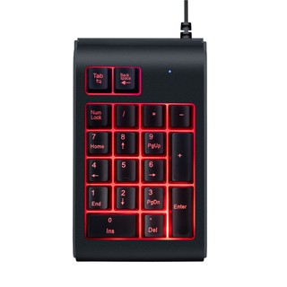 Three Colors RGB Backlit USB Wired Keyboard Waterproof Number Pad Numeric Keypad