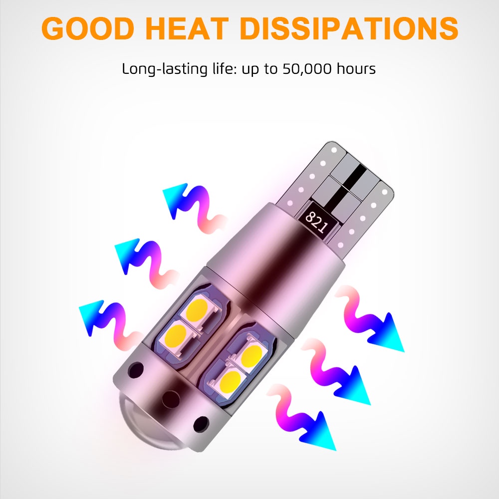 1 CÁI Xe máy Xe máy T10 Đèn biển số W5W Siêu sáng 3030 10LED T10 Nội thất ô tô Đọc sách mái vòm Ánh sáng tự động Wedge Bóng đèn đỗ xe