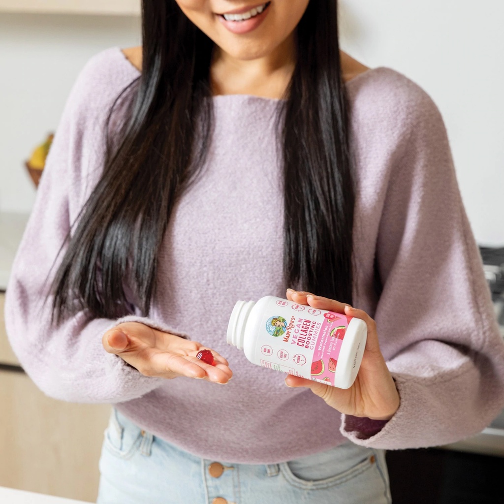 Kẹo vitamin hữu cơ tăng cường Collagen vị dưa hấu MaryRuth 90 viên.