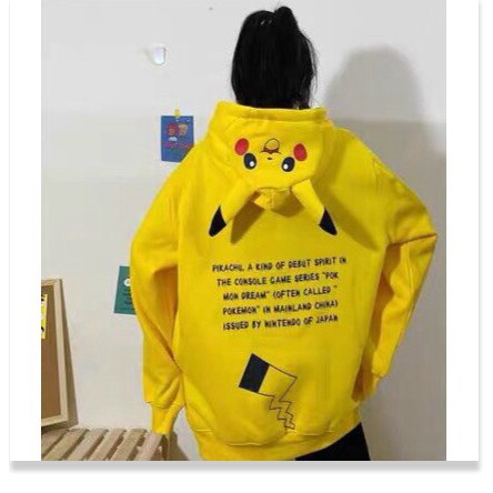 ÁO HOODIES PIKACHU NỮ SIÊU XINH SIÊU ĐÁNG YÊU FROM TO Y HÌNH LANA FASHION