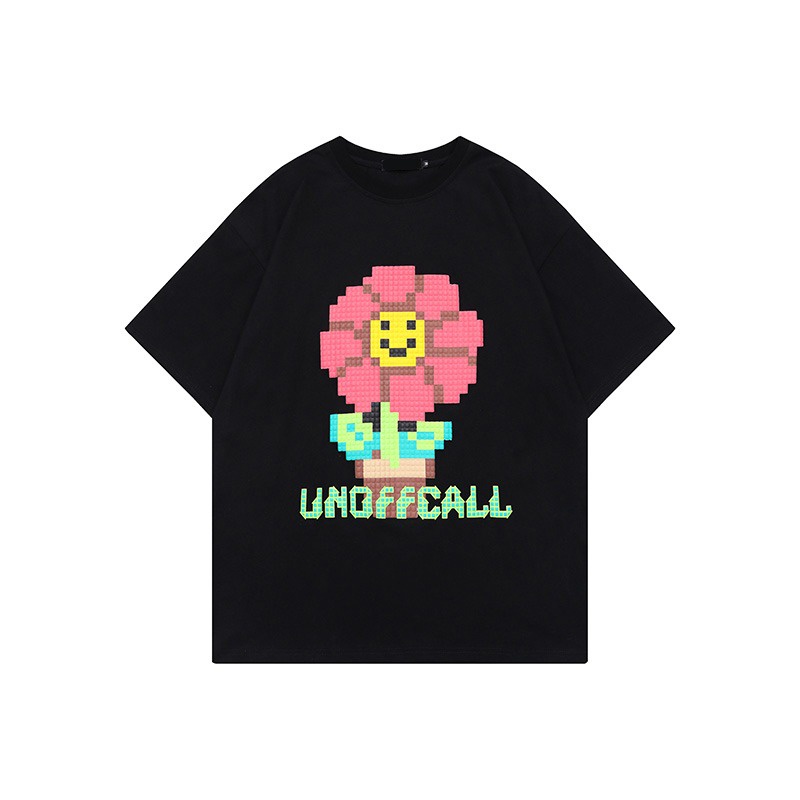 Áo Thun oversize Heheliangfei / Hoa / Hoa