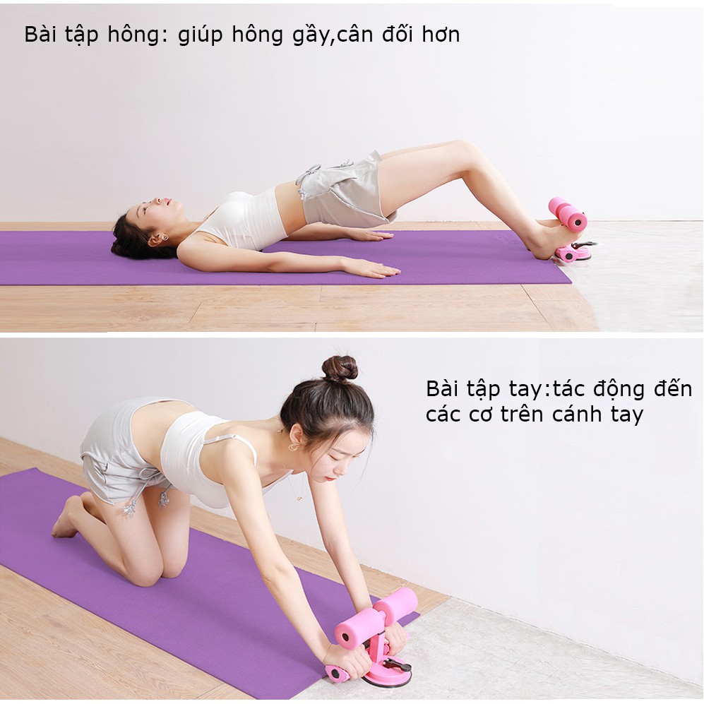 Dụng cụ tập cơ bụng,dụng cụ tập gym có đệm chân và đế hút chân không cao cấp Shop DT - SPOST