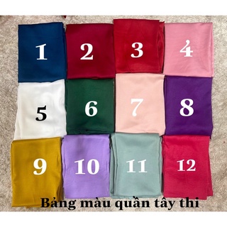 Quần mặc áo dài may sẵn - form đẹp - lụa tây thi