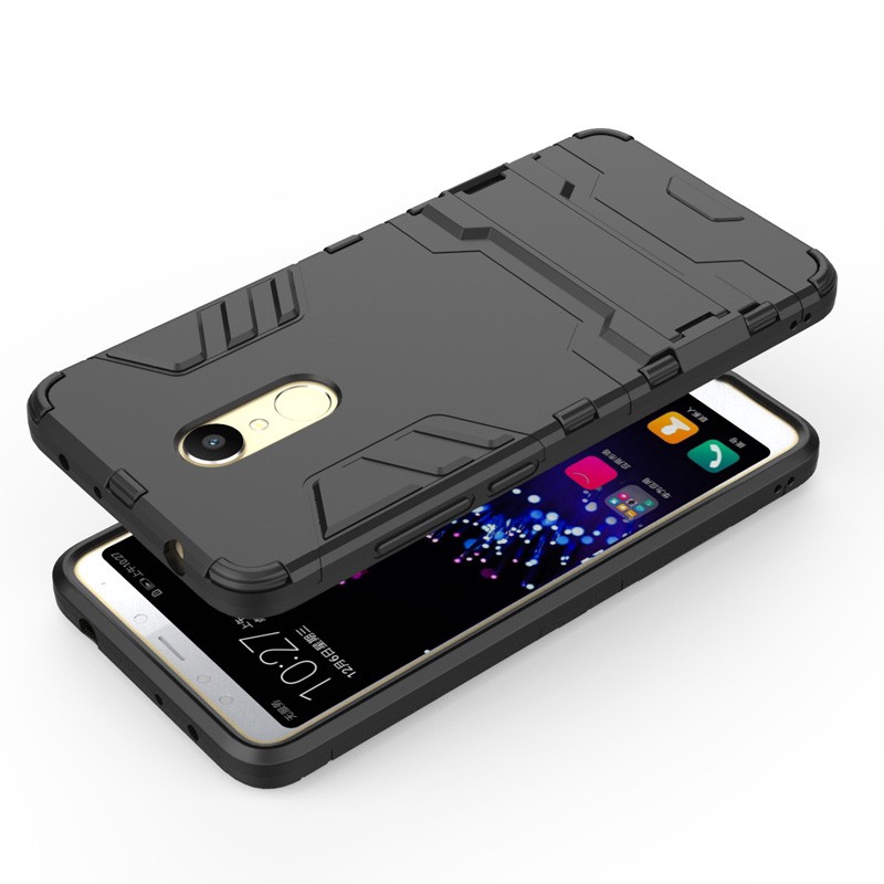 Xiaomi Redmi 5/5 Plus Case, Luxury Iron Man Hard Armor Stand Cover Phone Casing