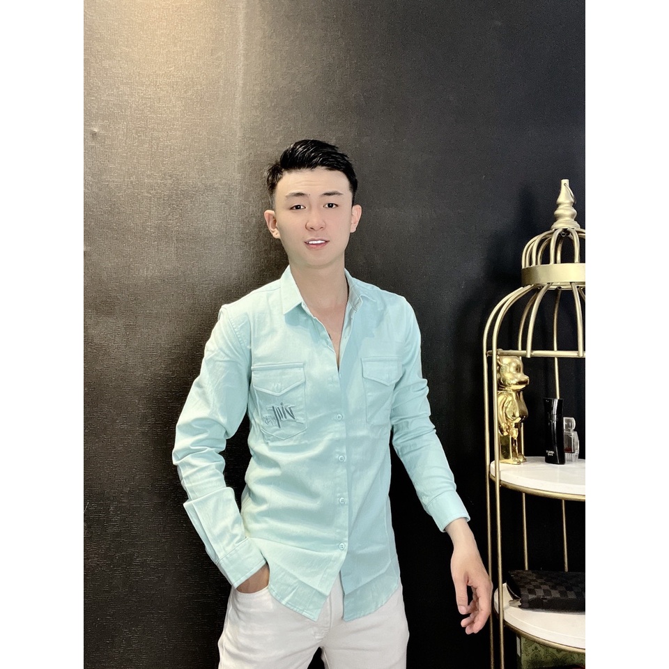 Áo sơ mi nam cao cấp VENICE dài tay thời trang, chất vải kai co giãn mềm mịn, thoải mái, sơ mi trắng form ôm.