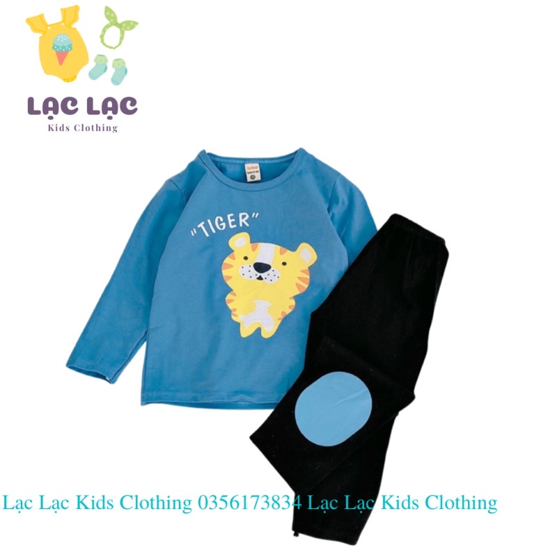 Bộ dài tay thu đông mỏng cho bé trai bé chất thun lạnh loại 1 nhiều màu sắc, hình in sắc nét size 8-20kg