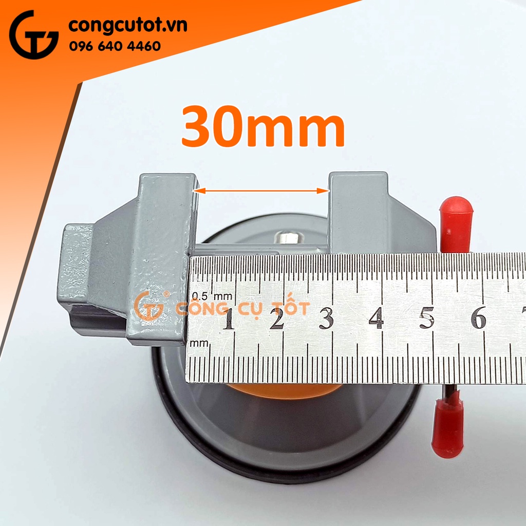 Ê tô mâm xoay hít bàn kẹp phẳng độ mở 30mm