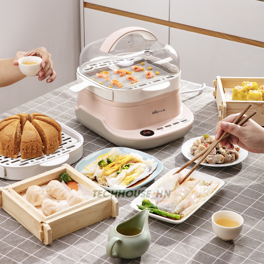 MÁY HẤP ĐIỆN TỰ ĐỘNG 2 TẦNG MÁY LÀM BÁNH CUỐN KÈM LỒNG HẤP THỰC PHẨM BEAR CFJ-A30Q3 CHÍNH HÃNG