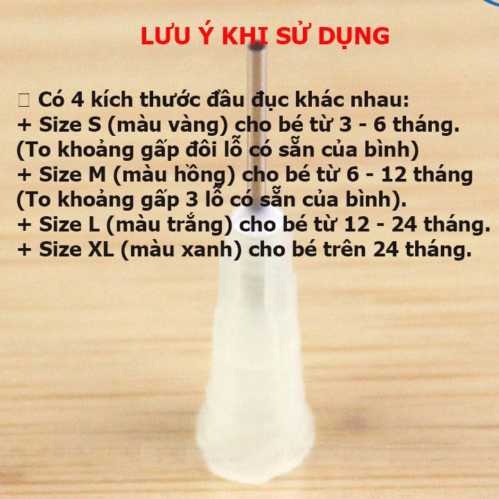 Dụng cụ dùng để dập lỗ đục núm ti tiện lợi