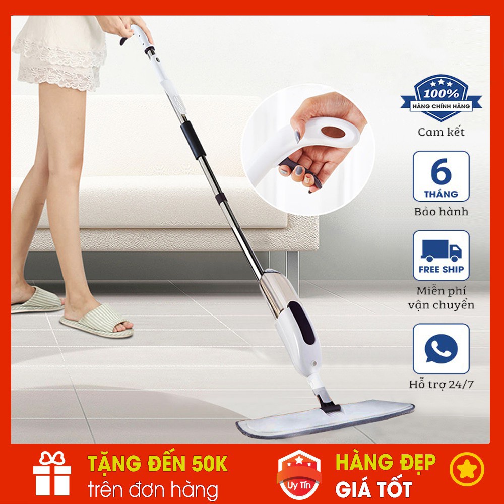 Cây lau nhà thông minh phun sương cao cấp, lau dọn dễ dàng 2 trong 1 đầu xoay 360 độ DrbStore