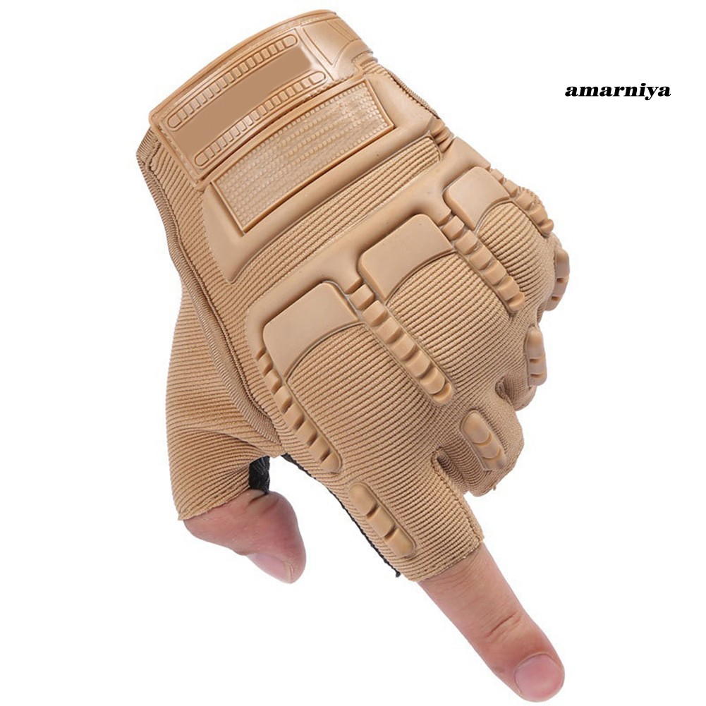 AY-ᴥMen\'s Army Military Outdoor Combat Bicycle Airsoft Half Finger Gloves