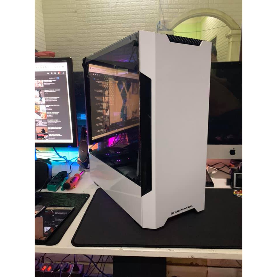 Vỏ case máy tính Xigmatek Nemesis White | Kính cường lực | Hỗ trợ lắp main ATX, Micro-ATX | BigBuy360 - bigbuy360.vn