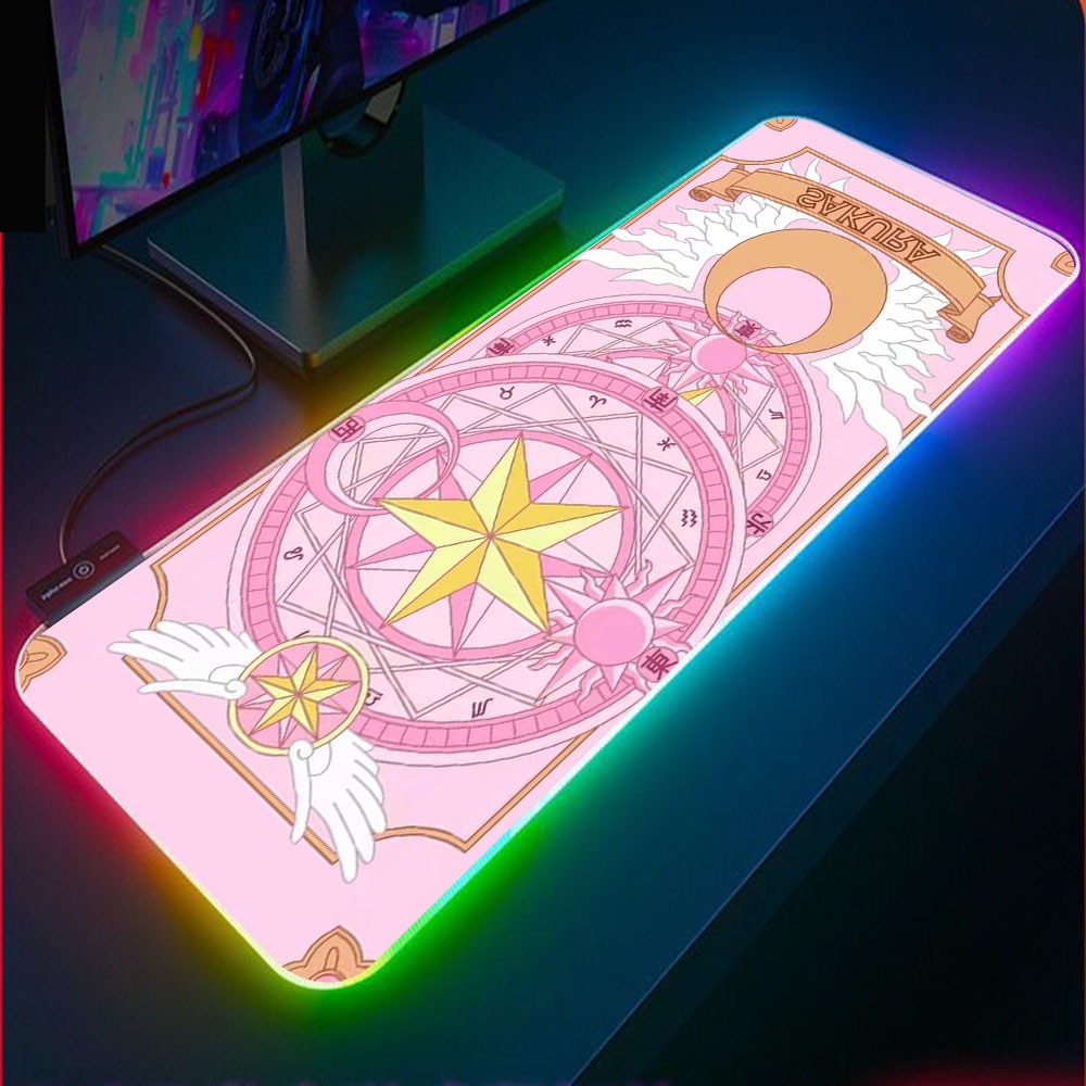 Sailor Moon Tấm Lót Chuột Chơi Game Có Đèn Led Rgb 900x400 Hình Thủy Thủ Mặt Trăng