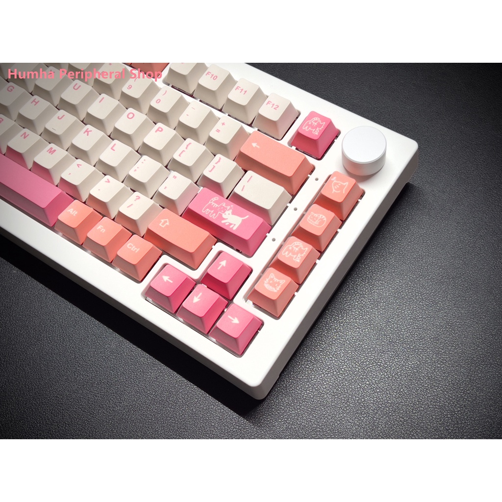 Bàn Phím Cơ Humha Orange Boi R2 140 Phím Chất Liệu PBT Nhuộm Màu Xinh Xắn