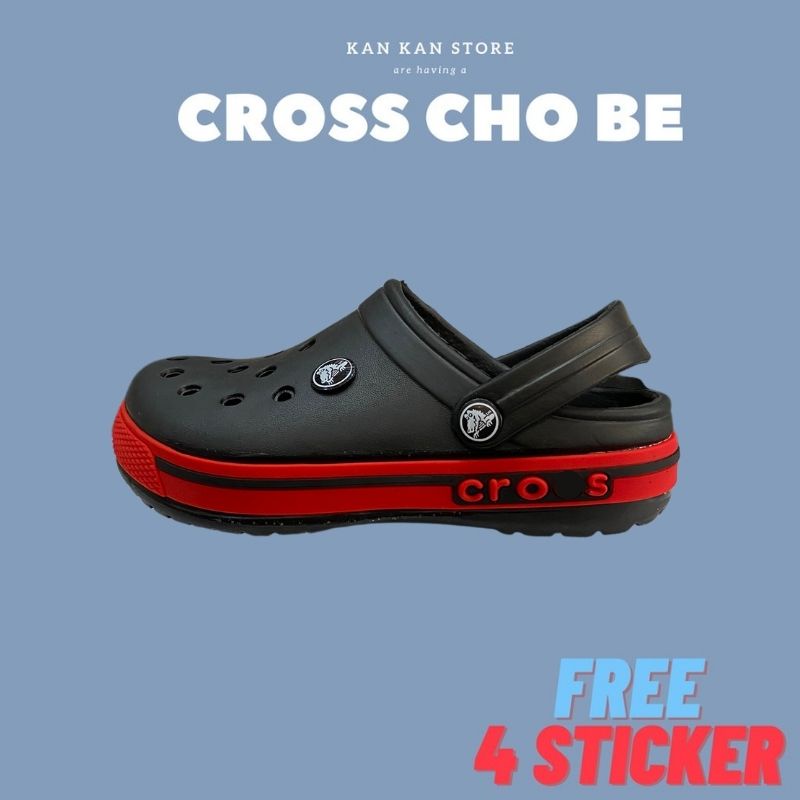 Dép Cross Cho Bé KA075 Sục Bé Trai Bé Gái Trẻ Em Crocs Tặng Sticker KanKanStore