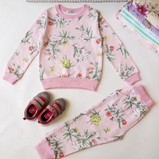 Đồ bộ bé gái tay dài quần dài hiệu H&M