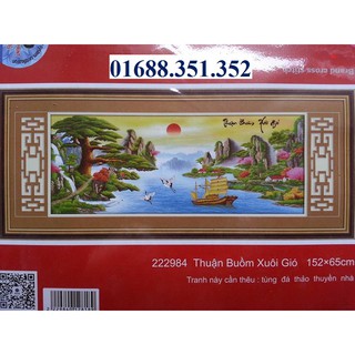 Tranh thêu chữ thập Thuận Buồm Xuôi Gió  222984 - 152×65cm