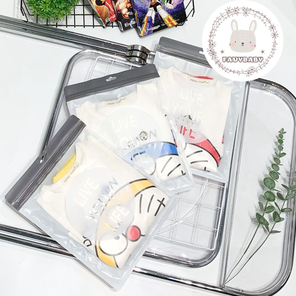 Bộ Cộc Tay MINKY MOM Chính Hãng Bé Trai Bé Gái Thun Lạnh Áo Ngắn Quần Cộc Bé Đi Học Đi Chơi 0 1 2 3 4 5 Tuổi - Favybaby